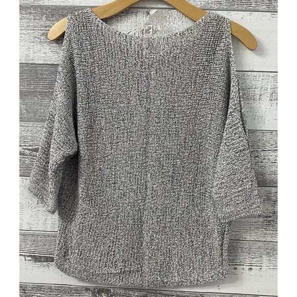 Lou & Gray Sweater Women's Sz S Knitted Cold Shoulder Dolman 3/4 Sleeve Pullover - Picture 5 of 11